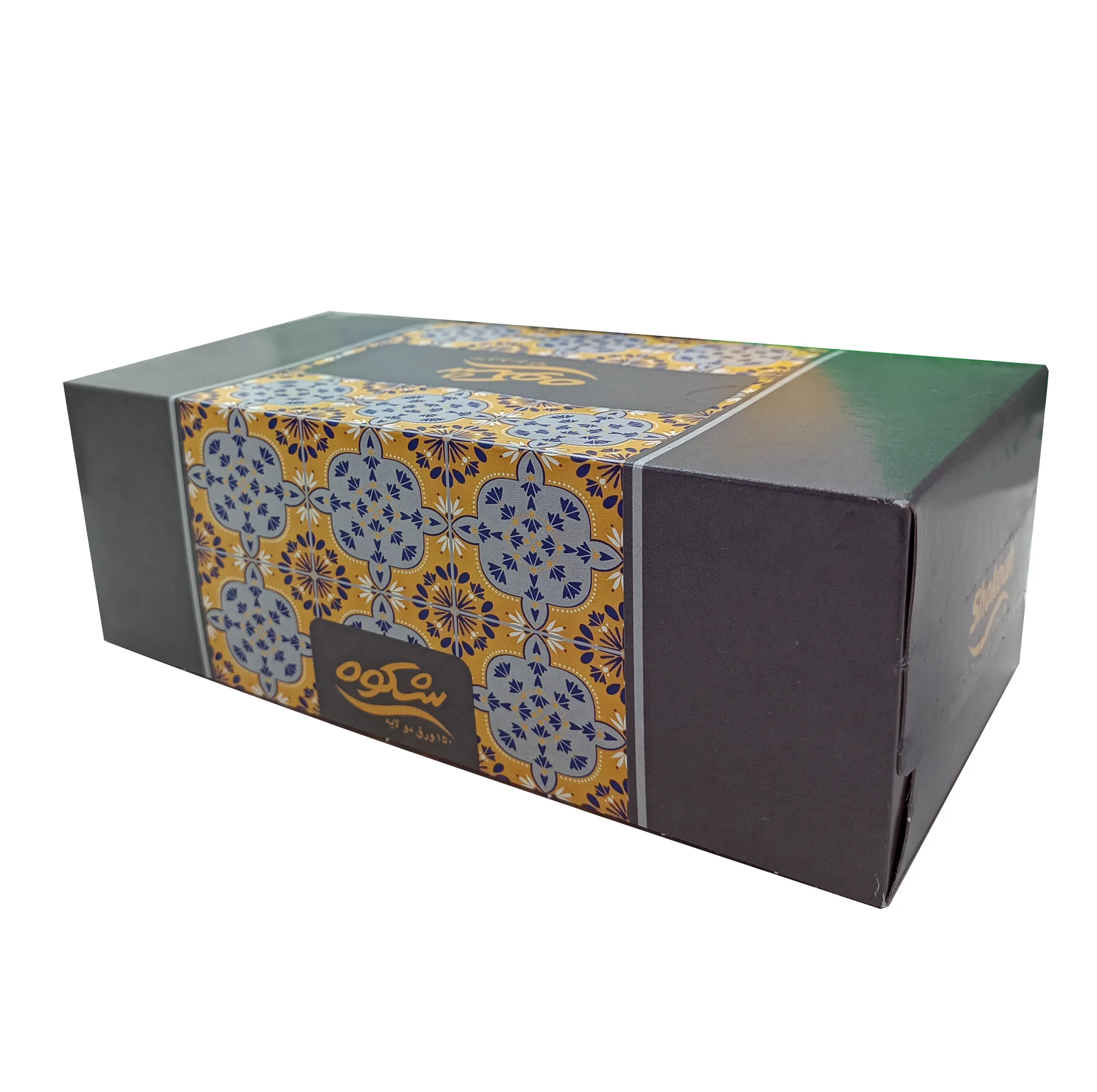 دستمال کاغذی 300 برگ شکوه مدل رنگارنگ مجموعه 5 عددی