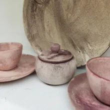 سرویس چای خوری مدل سرامیکی مجموعه 6 عددی کد 99
