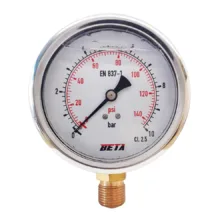 گیج فشار بتا مدل 10bar-10cm-L