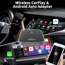 کارپلی و اندروید اتو مدل 2in1 wireless adapter به همراه کابل USB به USB-C و کابل USB-C