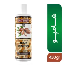 شامپو تقویت‌کننده مو پرژک و انواع مو، وزن 450 گرم، حاوی ویتامین E و روغن آرگان مرطوب‌کننده، نرم‌کننده و درخشان‌کننده مو با عصاره زیتون