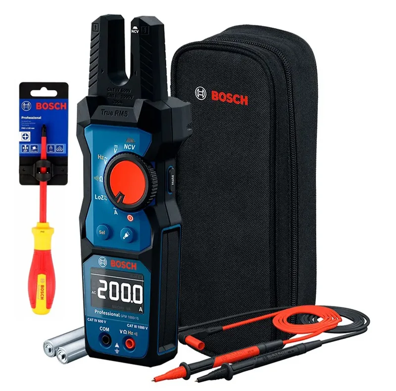 مولتی متر دیجیتال 200 آمپر بوش مدل فوق حرفه ای هوشمند کد GFM 1000-15 Professioanl Extra