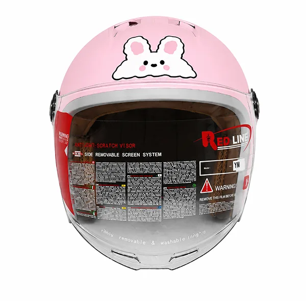 کلاه کاسکت ردلاین مدل 910 BRIGHT PINK / RABBIT