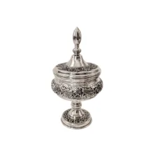 قندان قلمزنی مدل غزل گل کد  ZH431.1