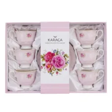 سرویس قهوه خوری 12 پارچه 6 نفره کاراجا مدل Rose