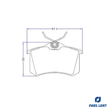 لنت ترمز عقب لنت پارس مدل 20961 مناسب برای پژو پارس ELX