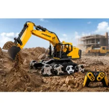 ماشین بازی کنترلی مدل بیل مکانیکی هشت چرخ طرح 15 کانال کد 9011 E