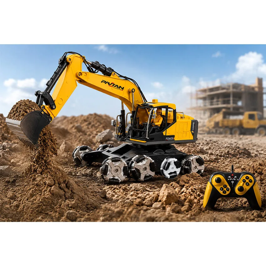 ماشین بازی کنترلی مدل بیل مکانیکی هشت چرخ طرح 15 کانال کد 9011 E