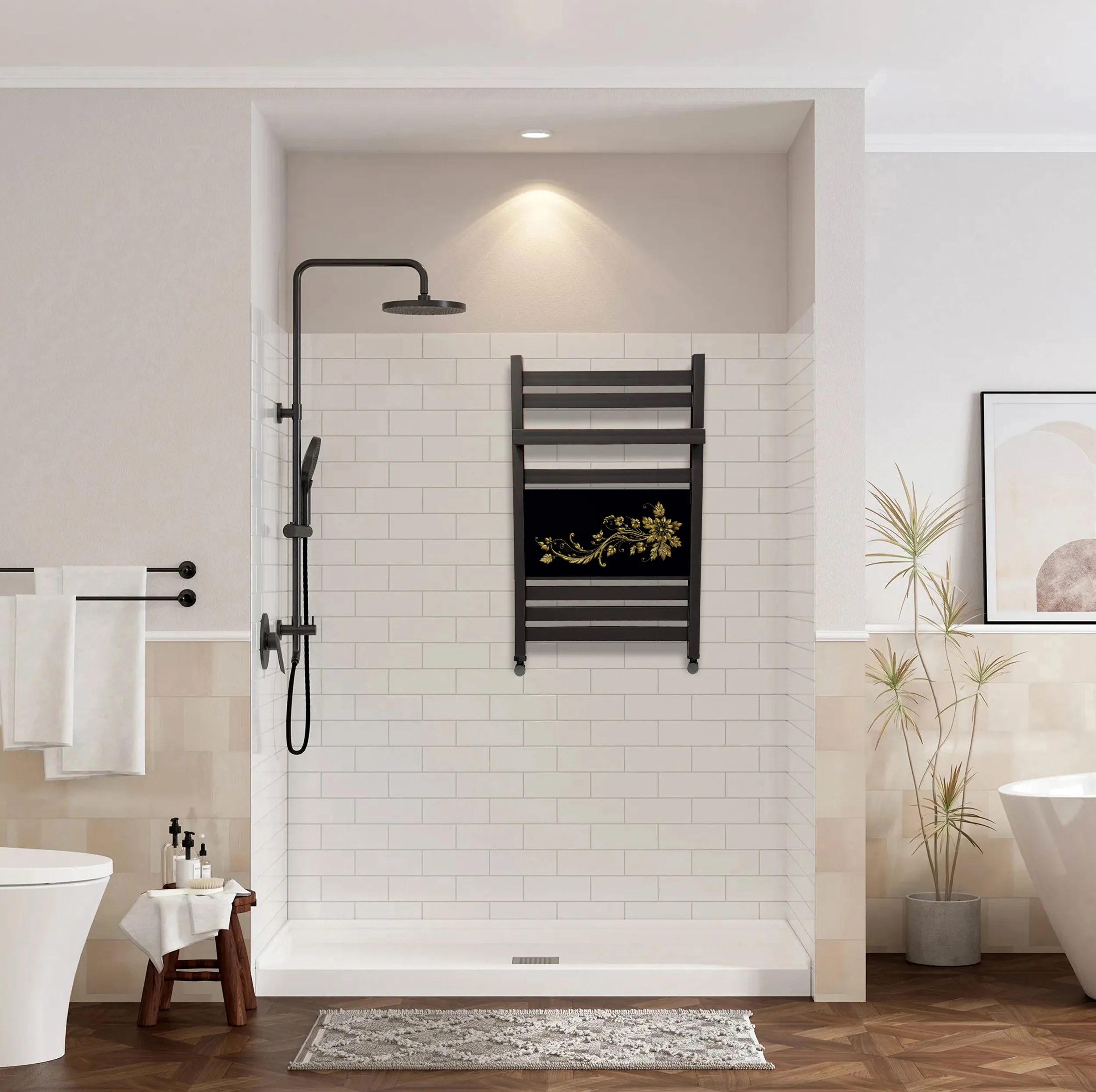 رادیاتور حوله خشک کن هاتیپس مدل عکس دار سایز 50*80 سانتی متر