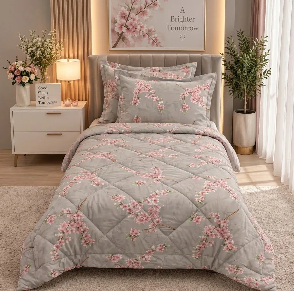 سرویس خواب یک نفره 4 تکه مدل flower-123