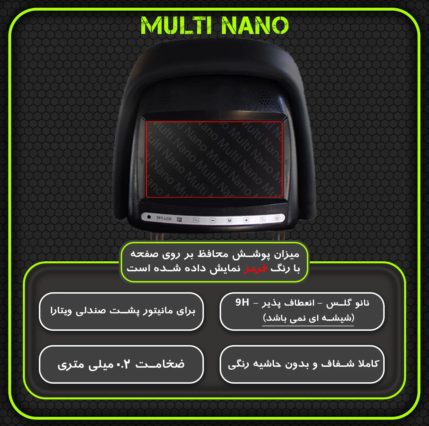 محافظ صفحه نمایش خودرو مولتی نانو مدل X-S1N مناسب برای مانیتور سوزوکی ویتارا مجموعه 3 عددی