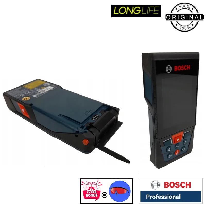 متر لیزری بوش مدل دوربین دار GLM 150-27C Professional Extra Glass Red Laser برد 150 متر