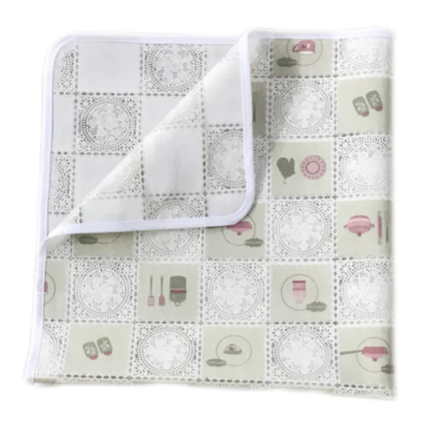 سفره 8 نفره مدل رویال طرح گیپور سایز 140×140 سانتی متر کد 04