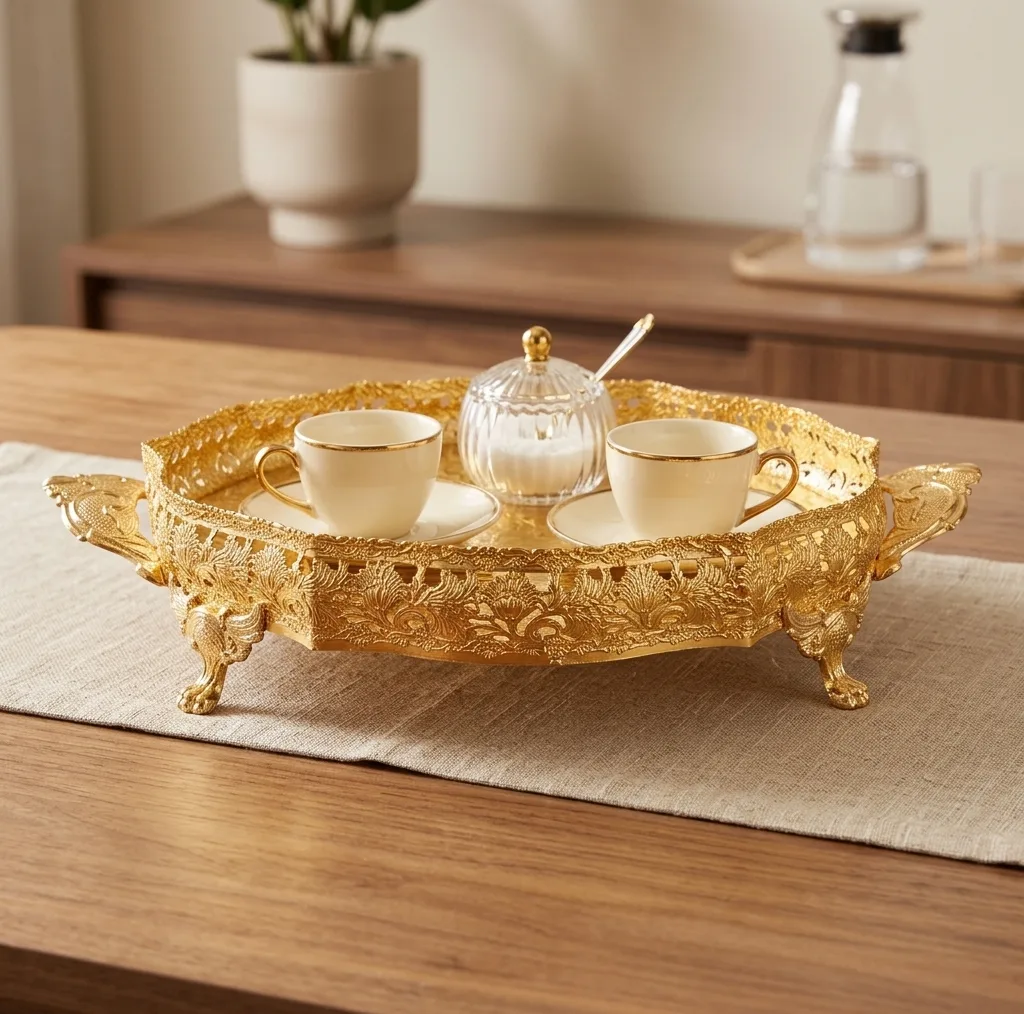 سینی دسته دار مدل 34920 سایز 30x30 سانتی‌متر