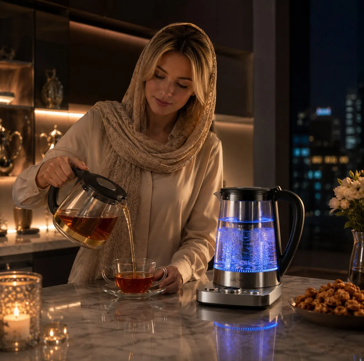 چای ساز روی هم گلدن کیچن مدل GK760
