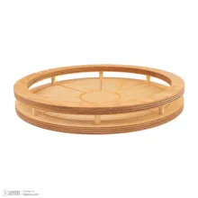 سینی بدون دسته مدل پایه دار دایره طرح آفتاب سایز 36×36 سانتیمتر