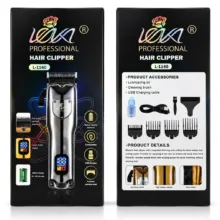 ماشین اصلاح موی سر شارژی لنکا مدل L-1140 وزن 400 گرم، با باتری 2000mAh و نمایشگر LED