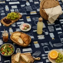 سفره 4 نفره مدل TCA080503 طرح آشپزخانه سایز 88×88 سانتیمتر