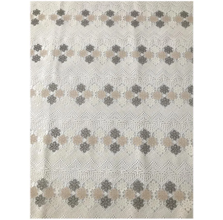 سفره 12 نفره مدل رویال طرح گیپور کد 015 سایز 250*140 سانتی متر