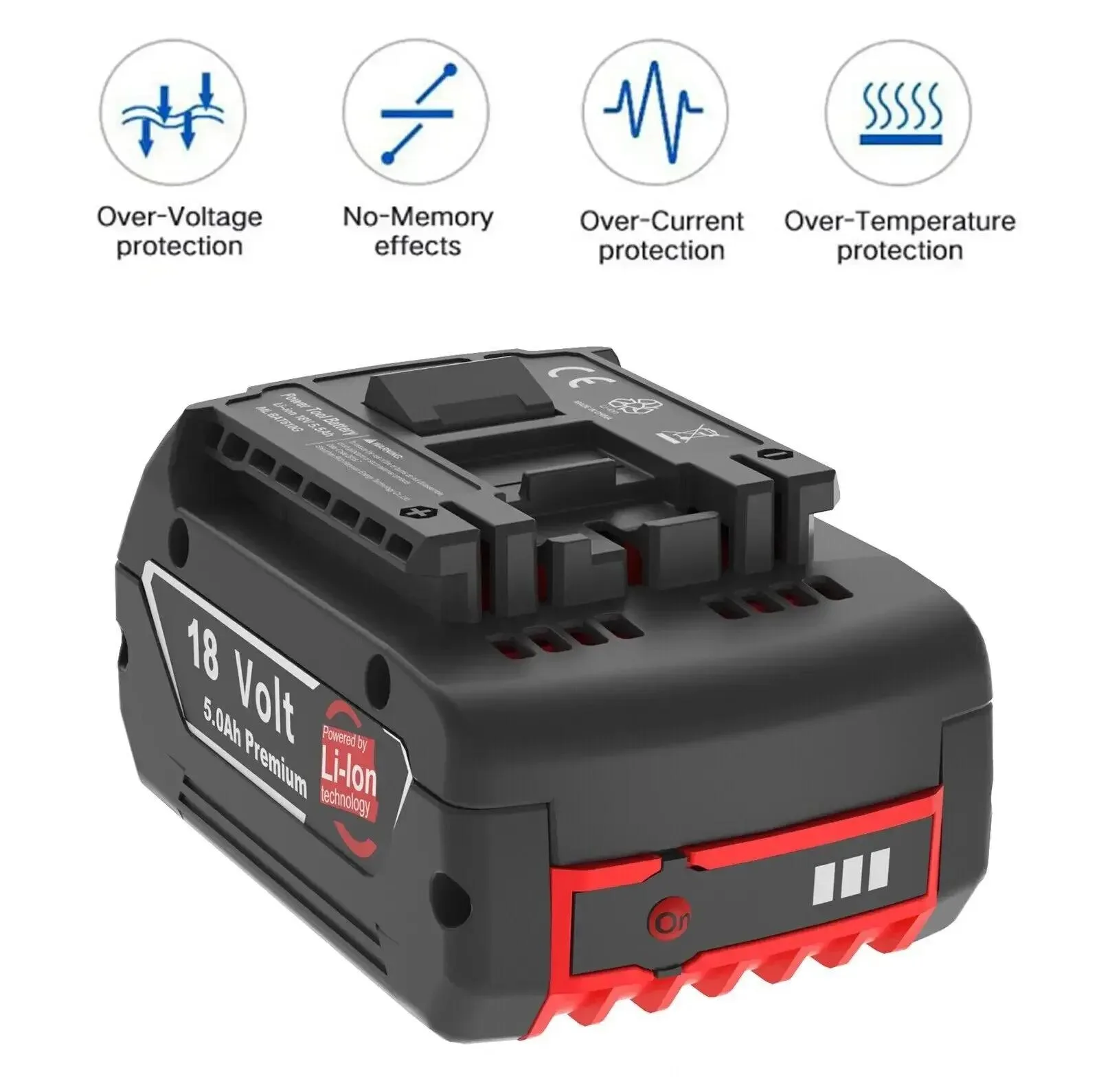 باتری 18 ولت بوش مدل فوق حرفه ای Li.ion-GBA 18V 5.0 AH
