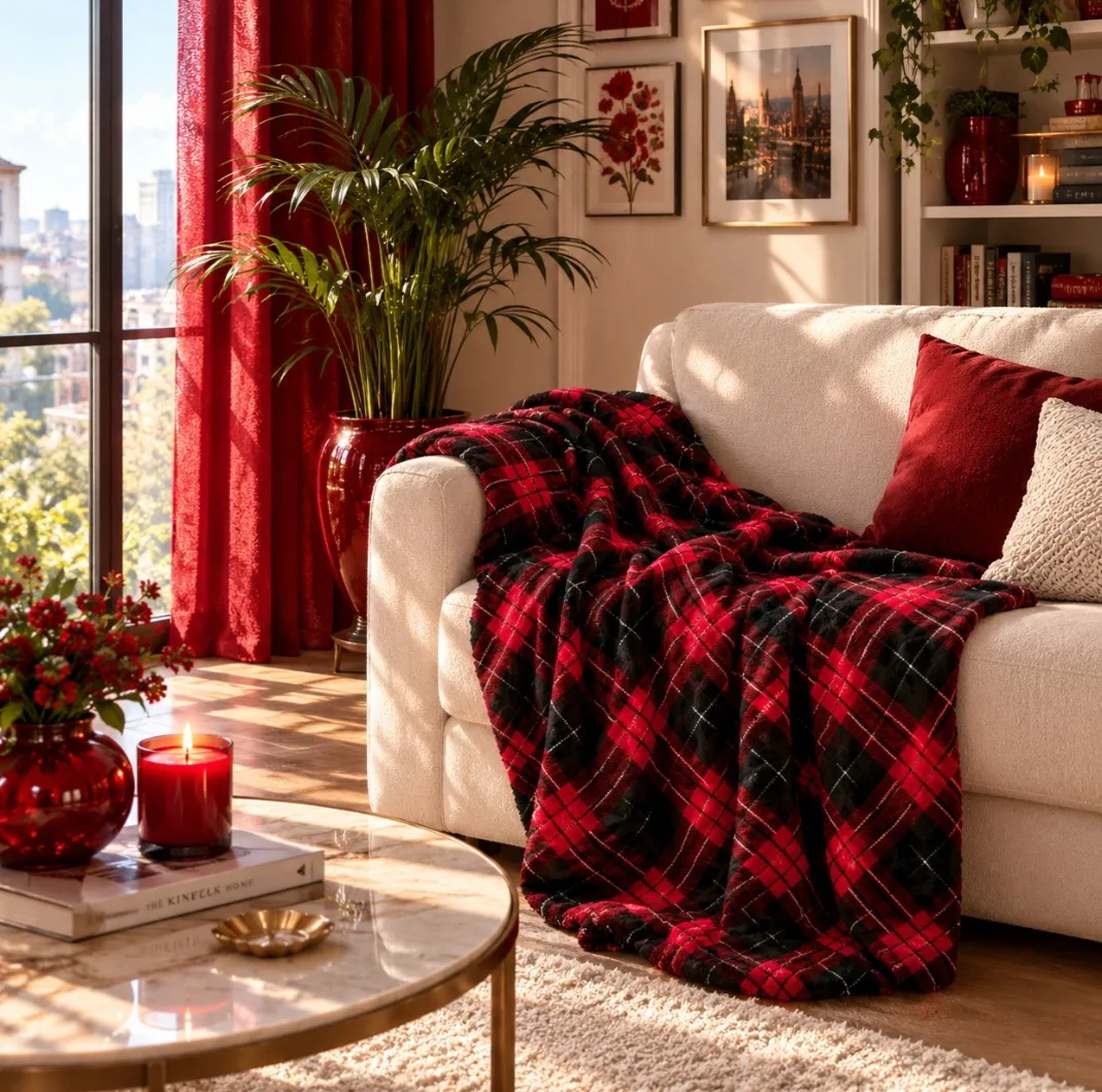 پتو مسافرتی 1 نفره مدل چهارخونه اعلا سایز 160×220 سانتیمتر