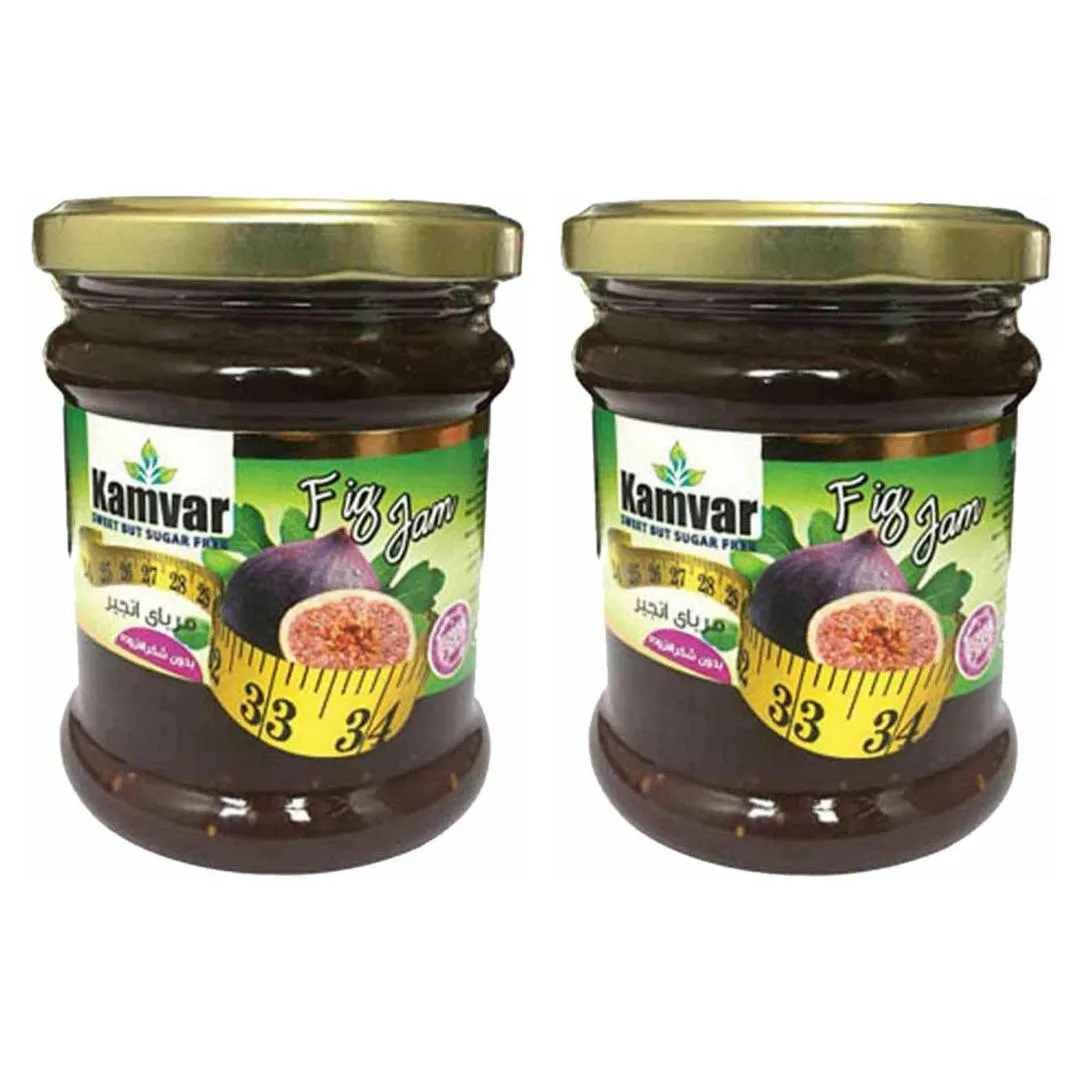 مربا انجیر رژیمی بدون شکر کامور - 280 گرم بسته 2 عددی