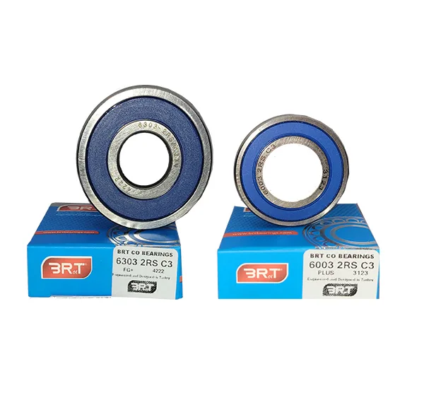 پک بلبرینگ دینام بي آر تي کد 6003 * 6303 / 2RS C3 PLUS قطر 17 میلی متر مناسب برای پژو 405 و پارس مجموعه 2 عددی