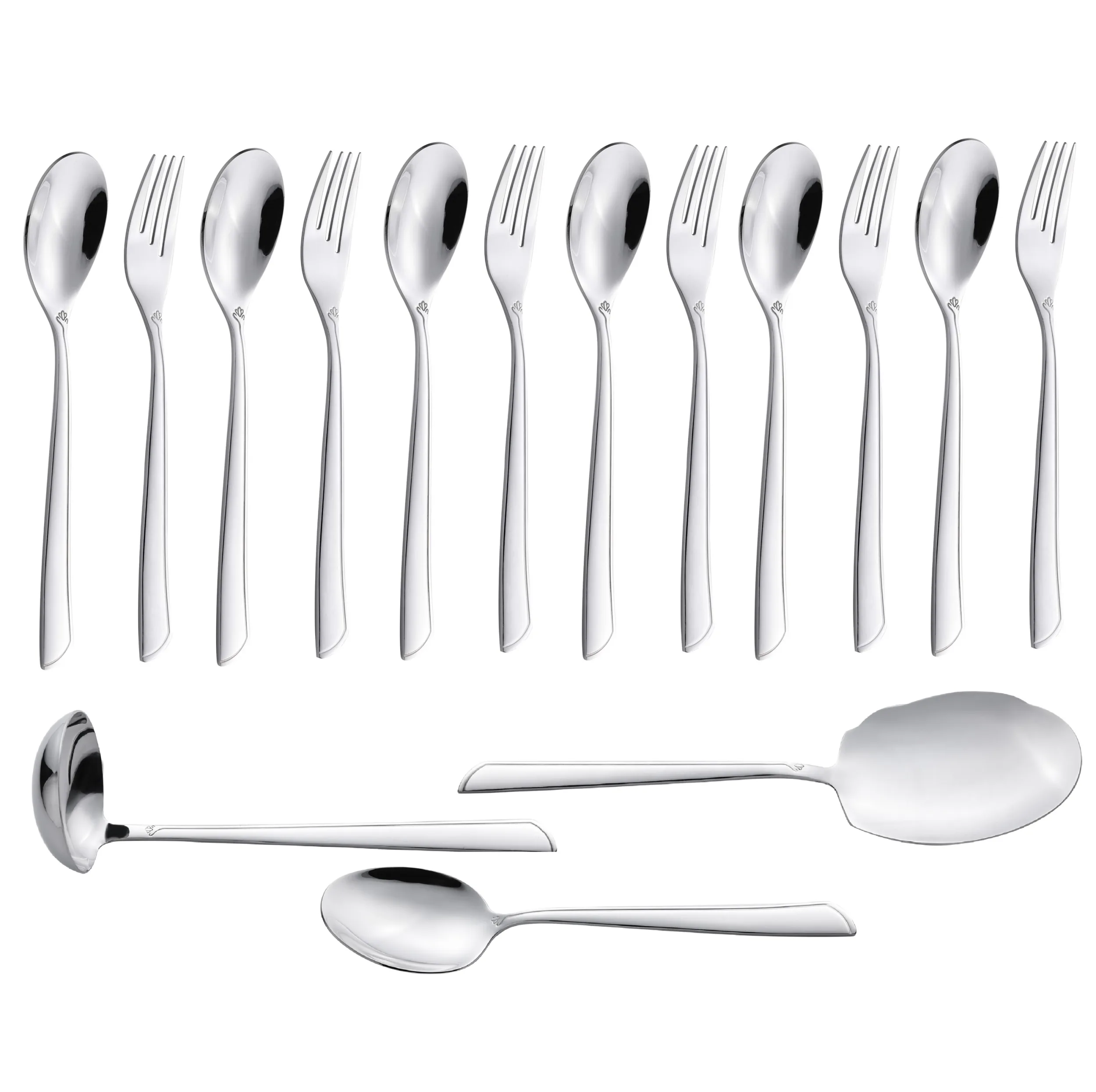 سرویس قاشق و چنگال 15 پارچه جی فی نی مدل G-252