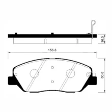 لنت ترمز جلو های-کیو مدل SP1194 مناسب برای هیوندای سانتافه