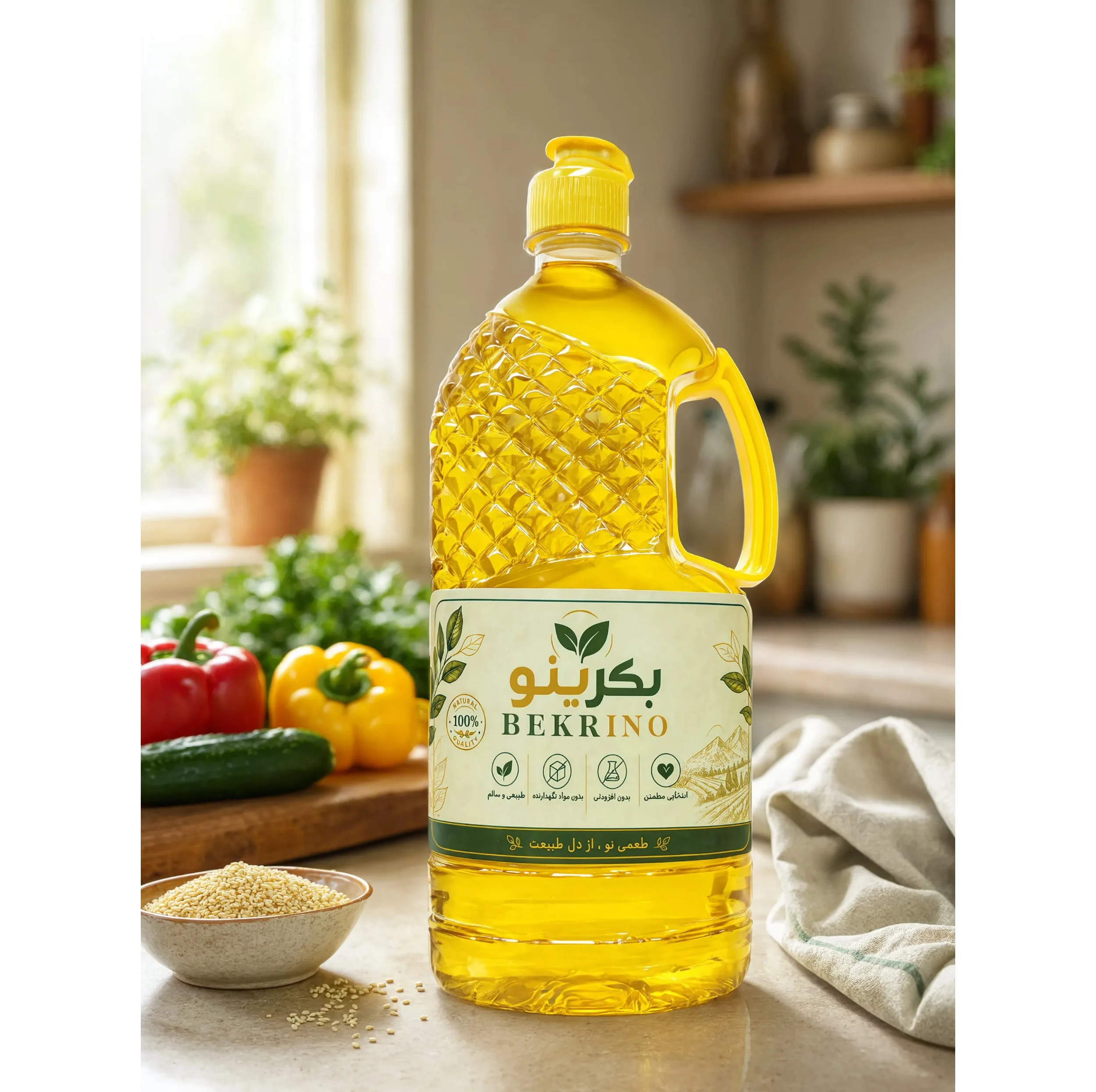 روغن کنجد مایع بکرینو -1 لیتر