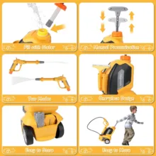 ست اسباب بازی مدل کارواش پمپی طرح power tool کد 017