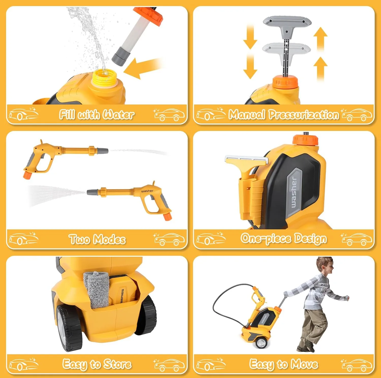 ست اسباب بازی مدل کارواش پمپی طرح power tool کد 017