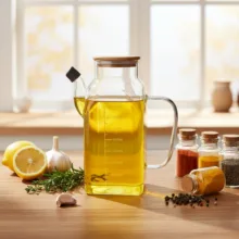 ظرف روغن مدل پیرکس مربع کد 02