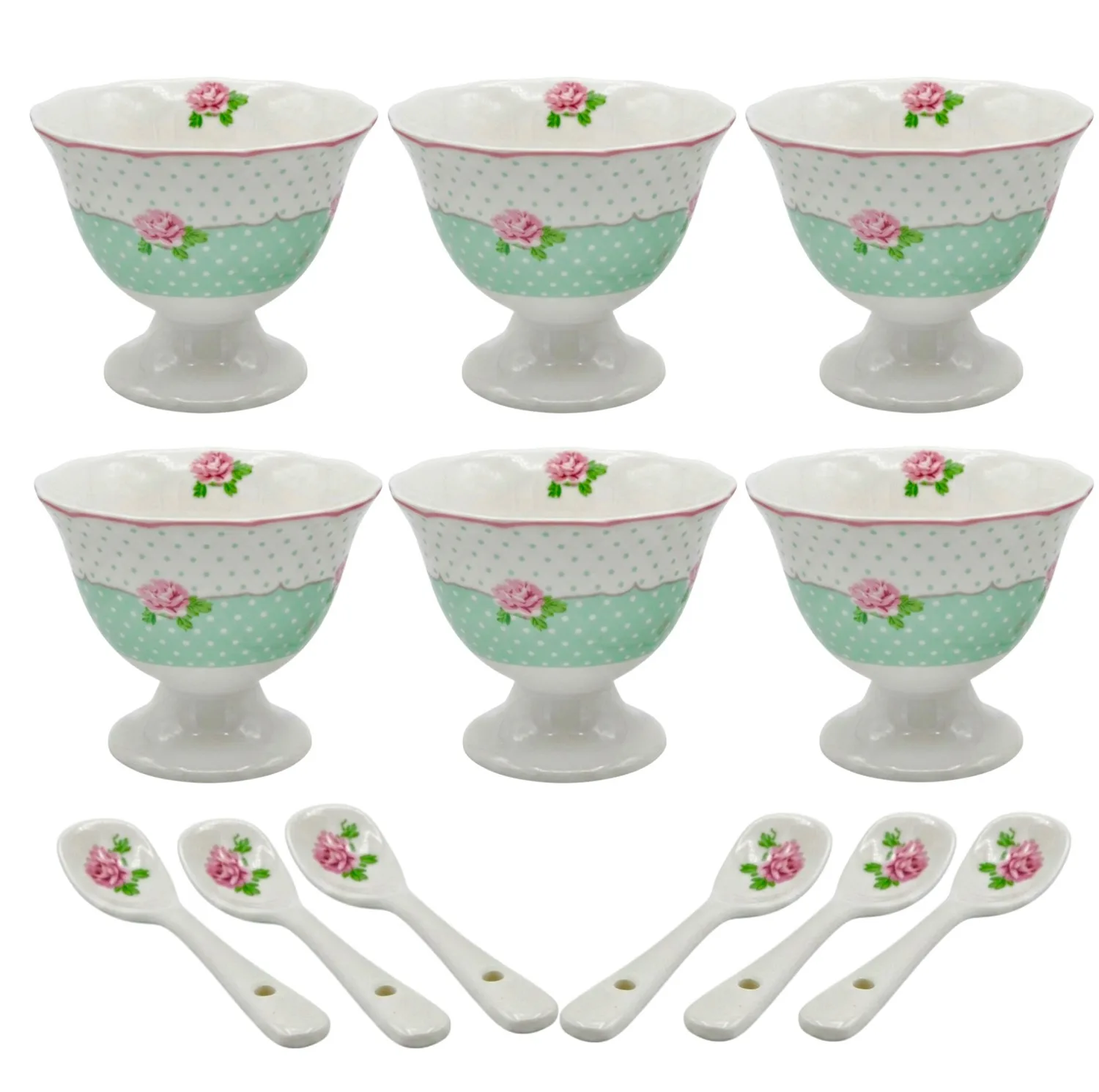 بستنی خوری آنجلا مدل ZP-403 بسته 6 عددی