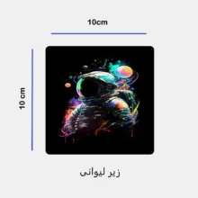 ماگ مدل فضانورد کد 298 به همراه زیرلیوانی و پدماوس