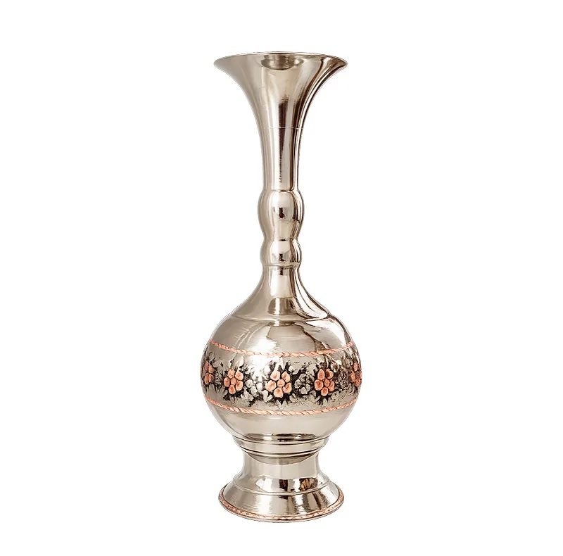 گلدان مس مدل قلم زنی تراش کد ZH439.3