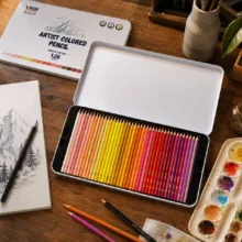 مداد رنگی 120 رنگ وینتر مدل Artist به همراه دفتر مجموعه 121 عددی