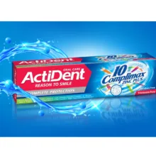 خمیر دندان اکتیدنت مدل Complimax وزن 130 گرم بسته 2 عددی