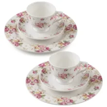 ست فنجان و نعلبکی 6 پارچه 2 نفره نیو وان مدل Rose