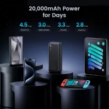 پاوربانک 22.5 وات یوگرین مدل PB312 ظرفیت 20000 میلی‌آمپرساعت