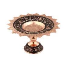 شیرینی خوری مسی مدل الماس تراش کد 25
