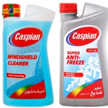 مجموعه ضدیخ و شیشه شور کاسپین مدل S333 حجم 1 لیتر بسته 2 عددی