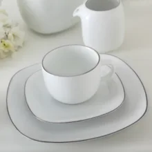 ست فنجان و نعلبکی چینی زرین ایران مدل چای خوری کواترو 8 سمن درجه عالی