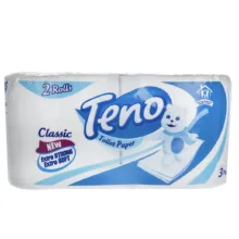 دستمال توالت تنو مدل classic 6j مجموعه 2 عددی