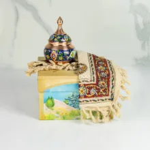 قندان مسی صنایع دستی اریسا طرح پرداز گل