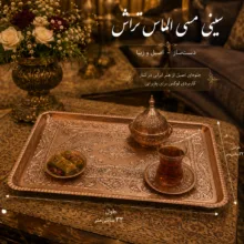 سینی مسی مدل زنجان الماس تراشی