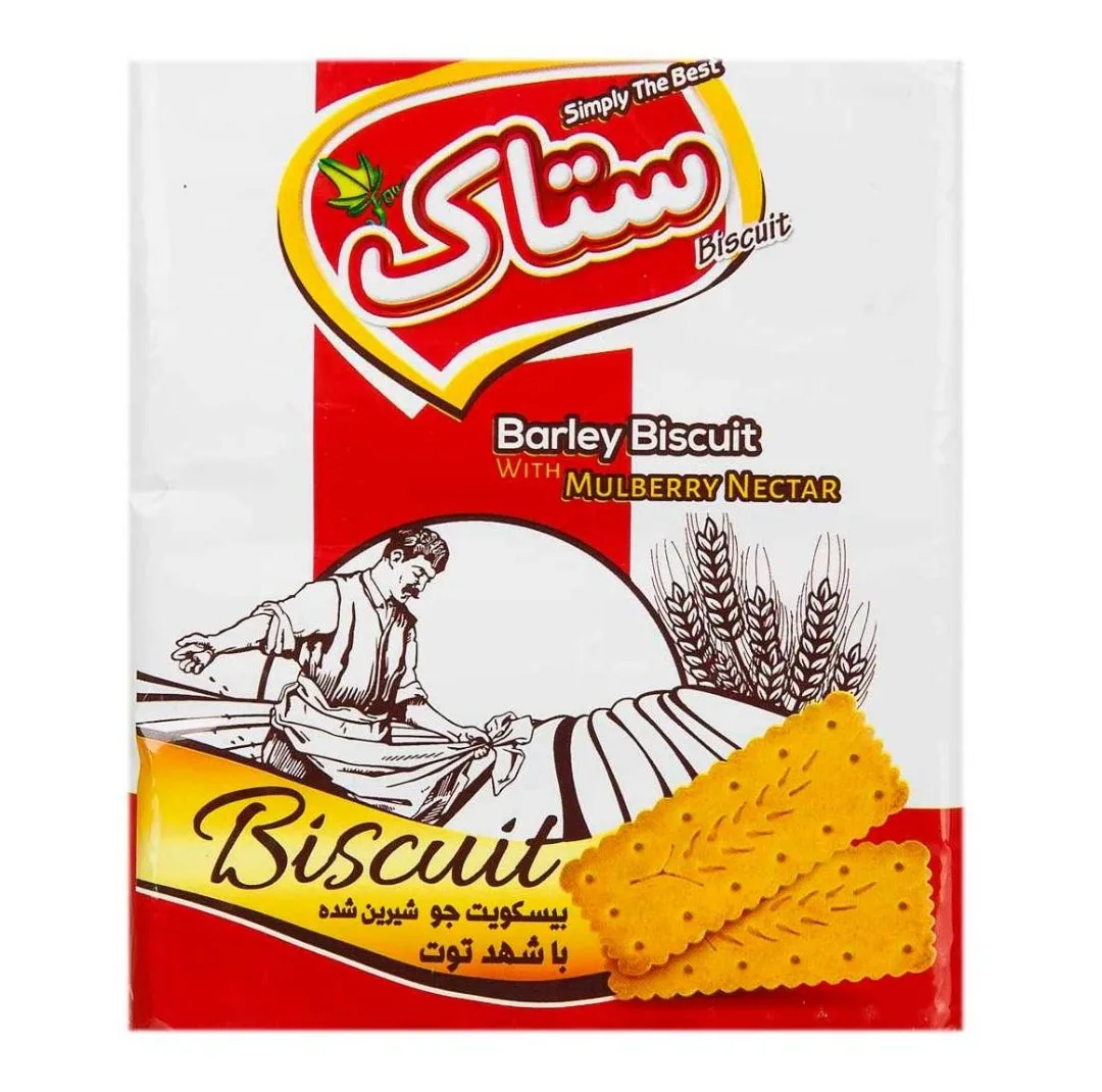 بیسکویت جو با شهد توت ستاک - 180 گرم بسته 3 عددی
