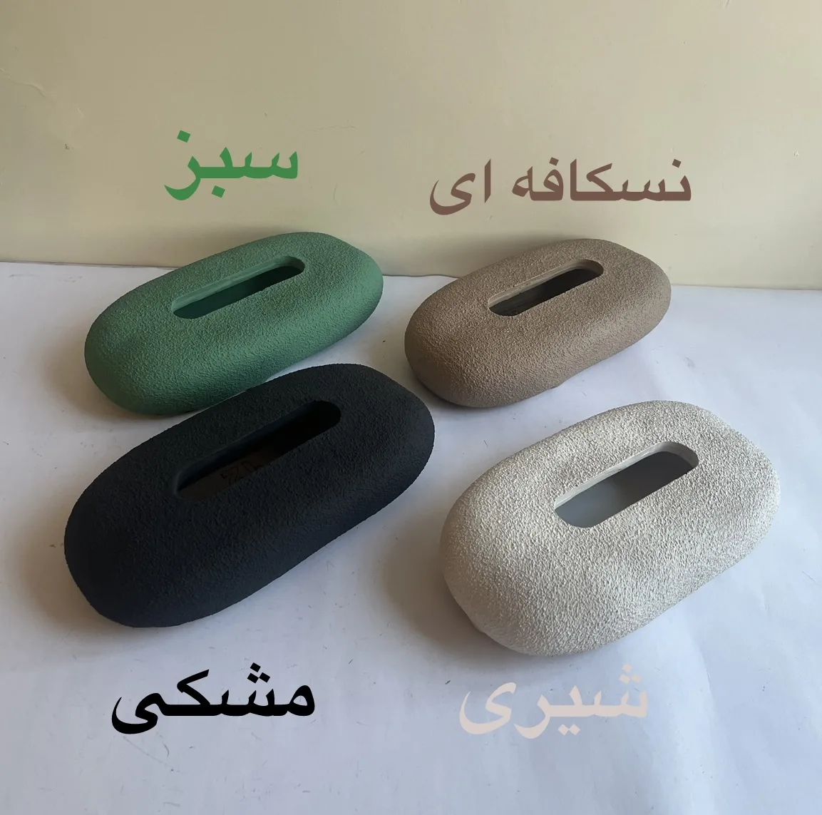 جای دستمال کاغذی مدل تخت طرح تکسچر کد ۰۱