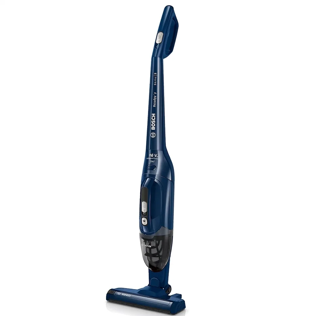 جارو شارژی عصایی بوش مدل BCHF2MX20 با باتری 20 ولت لیتیومی، مدت کارکرد تا 44 دقیقه، فناوری Easy Clean System، برس Electro برای سطوح مختلف، نازل منعطف، فیلتر قابل شستشو و دو سطح قدرت