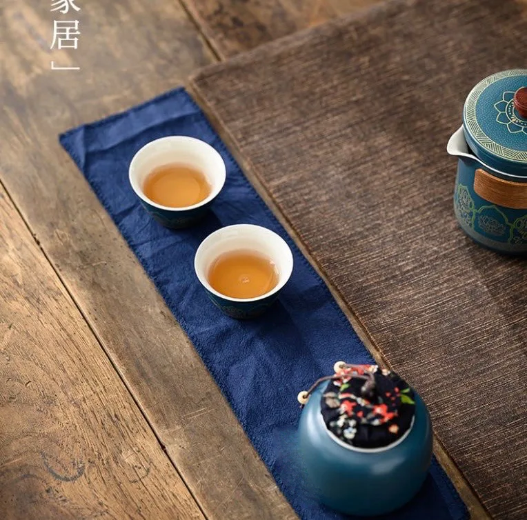 سرویس چای خوری 8 پارچه 3 نفره اشن مدل Herbal Tea طرح سنتی